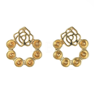 Brass Stud Earring Findings KK-N233-234-1