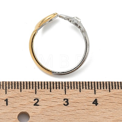 304 Stainless Steel Micro Pave Cubic Zirconia Cuff Open Rings RJEW-P180-05A-1
