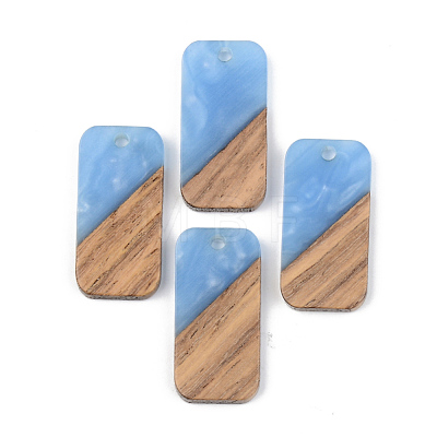 Resin & Walnut Wood Pendants RESI-S389-049B-1