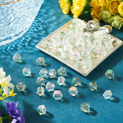 60Pcs 2 Colors Electroplate Glass Beads EGLA-TADJ0001-19D-1