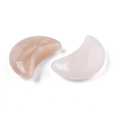 Moon Shape Natural Pink Adventurine Healing Crystal Pocket Palm Stones G-T132-001I-1