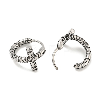 316 Surgical Stainless Steel Hoop Earrings EJEW-D096-14I-AS-1