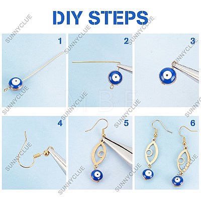 SUNNYCLUE DIY Evil Eye Drop Earring Making Kit DIY-SC0018-35-1