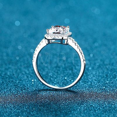 925 Sterling Silver Micro Pave Moissanite Finger Rings for Women WG8E258-44-1