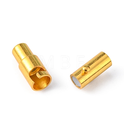 Brass Locking Tube Magnetic Clasps MC079-G-1