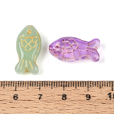 Baking Paint Transparent Glass Beads DGLA-N018-31-1