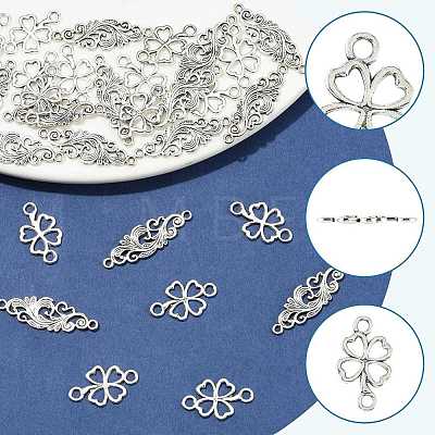 30Pcs Tibetan Style Alloy Connector Charms TIBE-FS0003-32-1