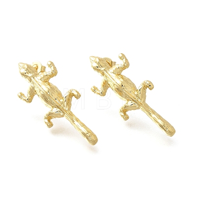 Brass Stud Earrings EJEW-B118-02G-1