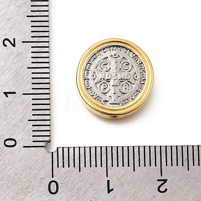 Religion Two Tone Brass Beads KK-D255-02GP-03-1