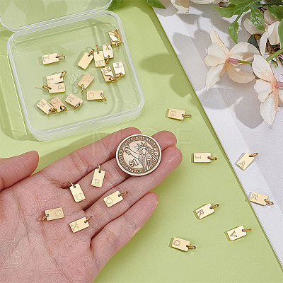 1 Bag 26Pcs 304 Stainless Steel Charms STAS-HY0002-11-1