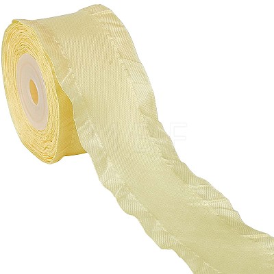 Ruffled Polyester Ribbon OCOR-WH0047-79-1