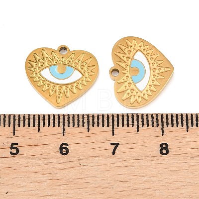 304 Stainless Steel Enamel Pendants STAS-Z190-09G-01-1