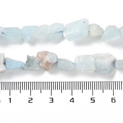 Raw Rough Natural Aquamarine Beads Strands G-B065-C16-1