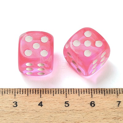 Spray Printed Transparent Acrylic Beads AC-CBA40CF-01G-1