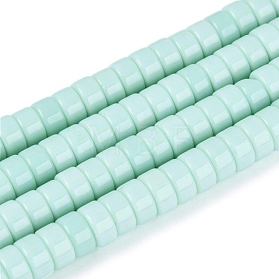 Opaque Solid Color Glass Beads Strands LS-GLAA-N026-3x6mm-14-1
