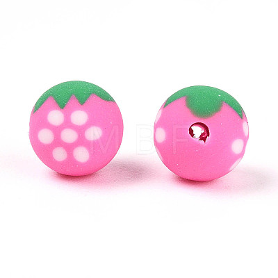 Fruits Theme Handmade Polymer Clay Beads CLAY-T022-04D-1