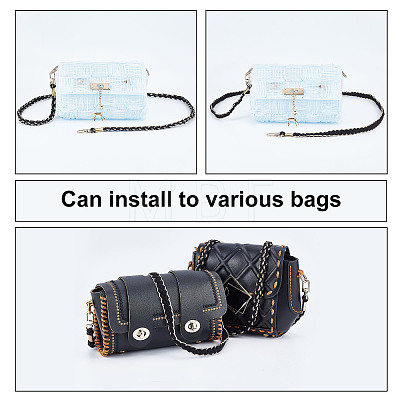 WADORN® 2Pcs 2 Style Braided Cord Bag Straps FIND-WR0005-36-1