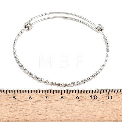 Tarnish Resistant Adjustable 304 Stainless Steel Expandable Bangle Making BJEW-G482-03P-1