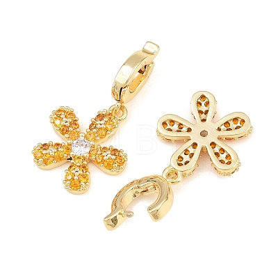 Brass Micro Pave Cubic Zirconia Pendants CU-CBAA6E8-14G-02-1