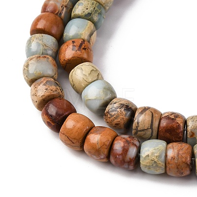 Natural Aqua Terra Jasper Beads Strands G-L624-D03-10x8mm-1