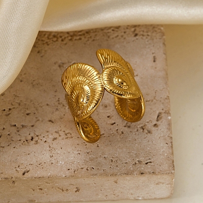 Brass Cuff Open Rings KK-CBA8D1E-03B-G-1