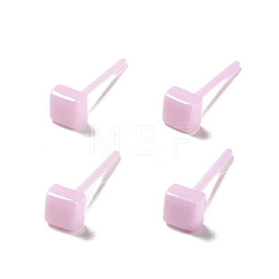 Hypoallergenic Bioceramics Zirconia Ceramic Square Stud Earrings EJEW-Z023-07A-1