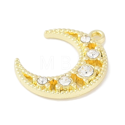 Rack Plating Alloy Rhinestone Pendants PALLOY-F018-20G-1