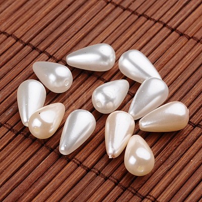 Teardrop Acrylic Imitation Pearl Beads X-OACR-O002-2461-1