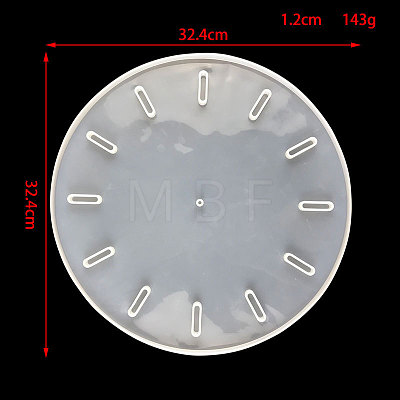 Flat Round Clock Wall Decoration Food Grade Silicone Molds SIMO-PW0001-419A-1