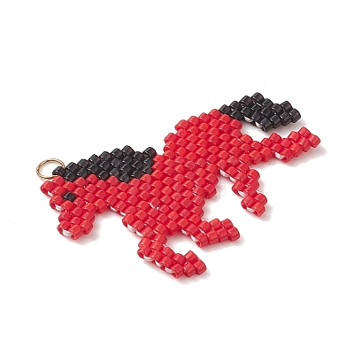 MIYUKI Delica Glass Seed Beaded Pendants PALLOY-MZ01247-01-1