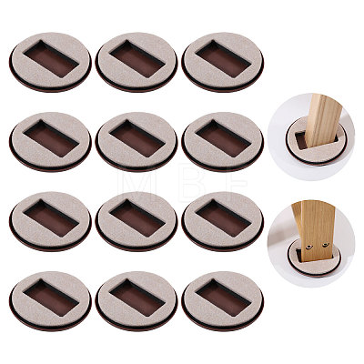 Felt with Plastic Office Anti-slip Chair Mats AJEW-WH0481-509-1