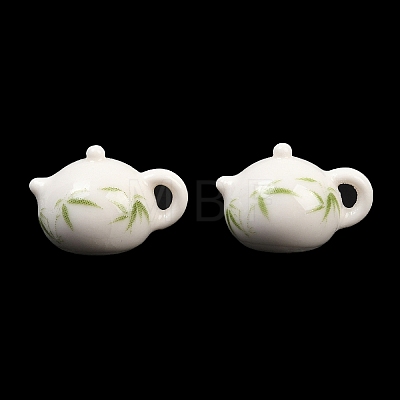 Handmade Printed Porcelain Beads PORC-T136-03C-02-1