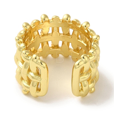 Rack Plating Brass Cuff Rings RJEW-H228-20G-1