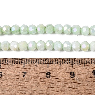 Anti-Tarnish Electroplate Glass Beads Strands EGLA-ZX010-4mm-12-1