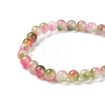 Faceted Rondelle Dyed Natural White Jade Bead Strands G-D073-01C-1