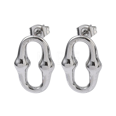 6 Pairs 304 Stainless Steel Stud Earrings EJEW-C180-01P-1