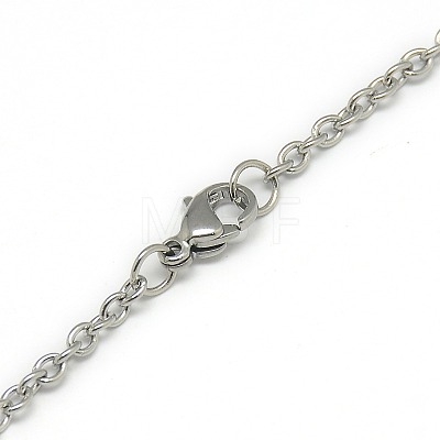 Trendy Unisex 304 Stainless Steel Cable Chain Necklaces X-NJEW-L043-16P-1