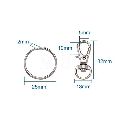 Alloy Swivel Lobster Claw Clasps FIND-TA0001-01P-1