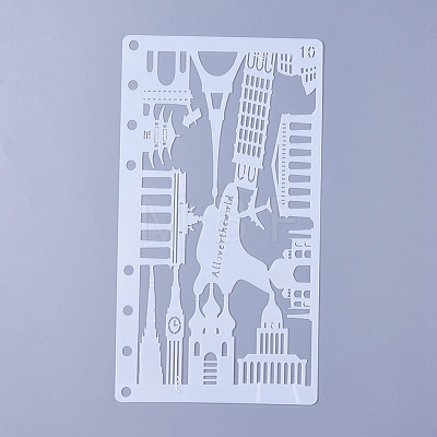 Plastic Drawing Painting Stencils Templates DIY-WH0143-18O-1