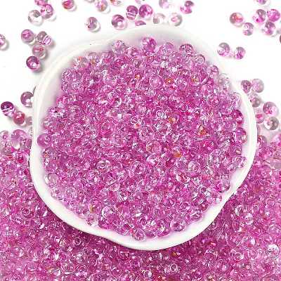 6/0 Spray Paint Glass Seed Beads SEED-H003-11J-1