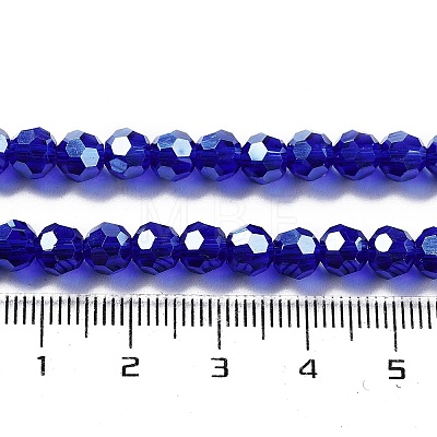 Electroplate Transparent Glass Beads Strands EGLA-A035-T6mm-A06-1