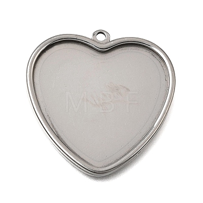 304 Stainless Steel Pendant Cabochon Settings STAS-F365-01E-P-1