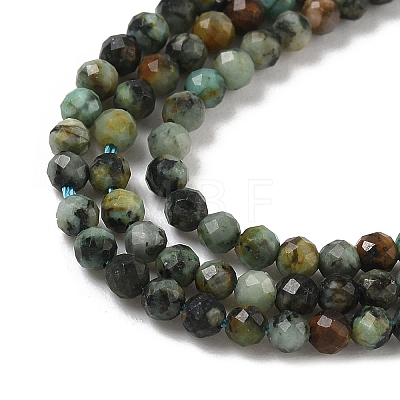 Natural African Turquoise Beads Strands G-F509-29-3mm-1