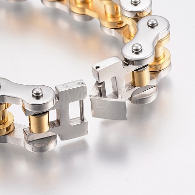 Men's 201 Stainless Steel Bracelets BJEW-H569-17MM-E-1