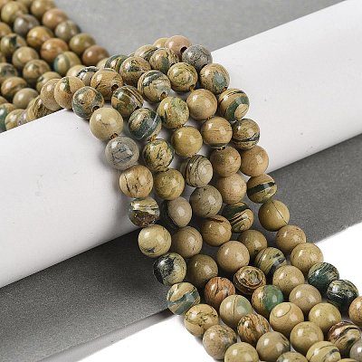 Natural Verdite Stone Beads Strands G-P530-B07-02-1