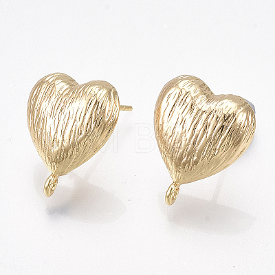 Brass Stud Earring Findings X-KK-T038-496G-1