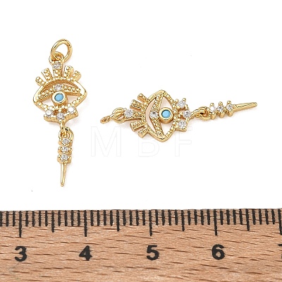 Brass Micro Pave Cubic Zirconia Pendants CU-CBAF0F8-17E-G-1