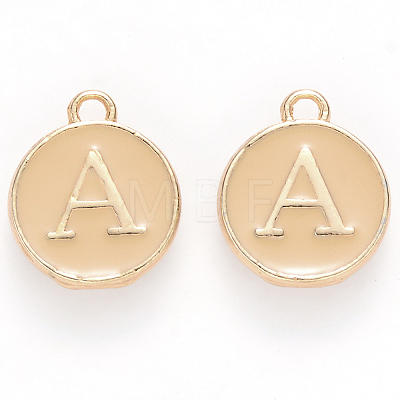 Golden Plated Alloy Enamel Charms X-ENAM-S118-06A-1