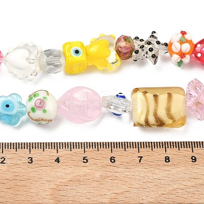 Handmade Mixed Styles Lampwork & Glass Beads LAMP-G170-03-1