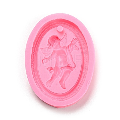 Oval with Angel Pendant DIY Silicone Molds SIMO-P003-06C-1